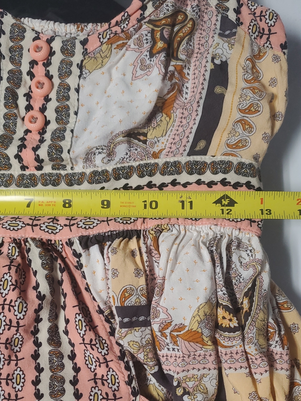 Matilda Jane Perfectly Paisley Boho Patchwork Maxi Dress Size Sm Pockets Tie - Picture 11 of 13